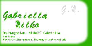 gabriella milko business card